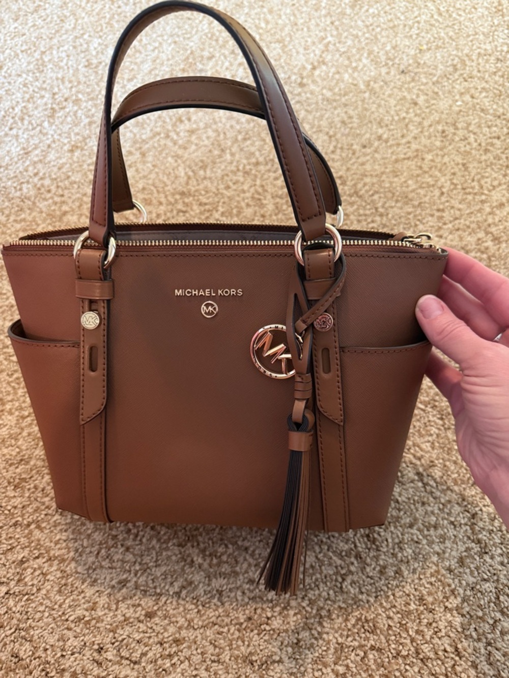 Michael Kors Brown Saffiano Leather handbag